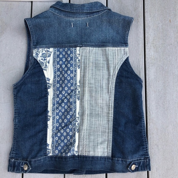NINE WEST Vintage America Collection Denim Vest, S - Picture 2 of 8